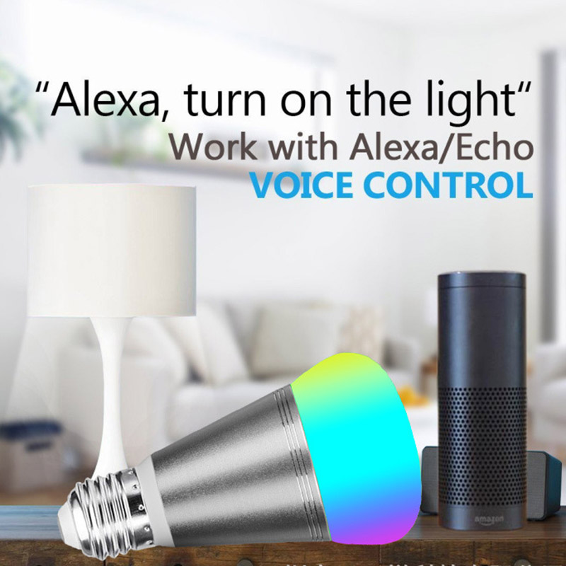 E27 11W RGBW WiFi Alexa Remote Control Wireless Smart LED Light Bulb E27 11W RGBW WiFi Alexa Remote Control Wireless Smart LED Light Bulb